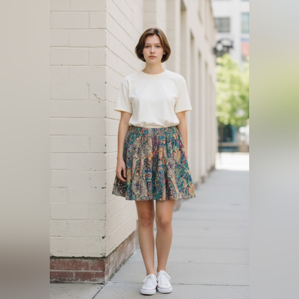Floral Patterned Skirt SIZE XXL